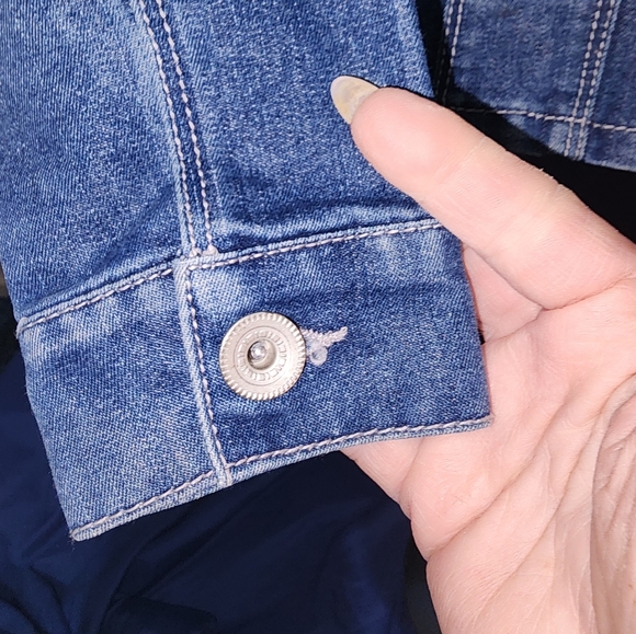 NWOT Girls Jean Jacket with color changing sequins - Picture 3 of 7